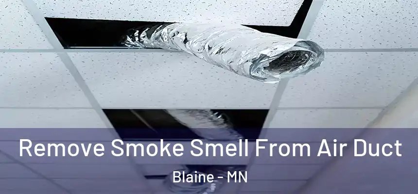 Remove Smoke Smell From Air Duct Blaine - MN